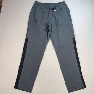 NEW Under Armour Vital Woven Training Pants Mens L Gray Loose Mesh Lined Outdoor